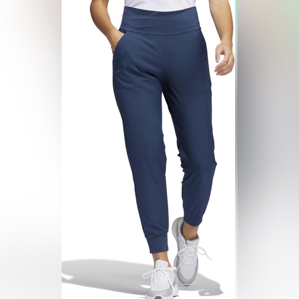 Adidas climate Dark Blue Women's golf jogger Pants with zipped pockets